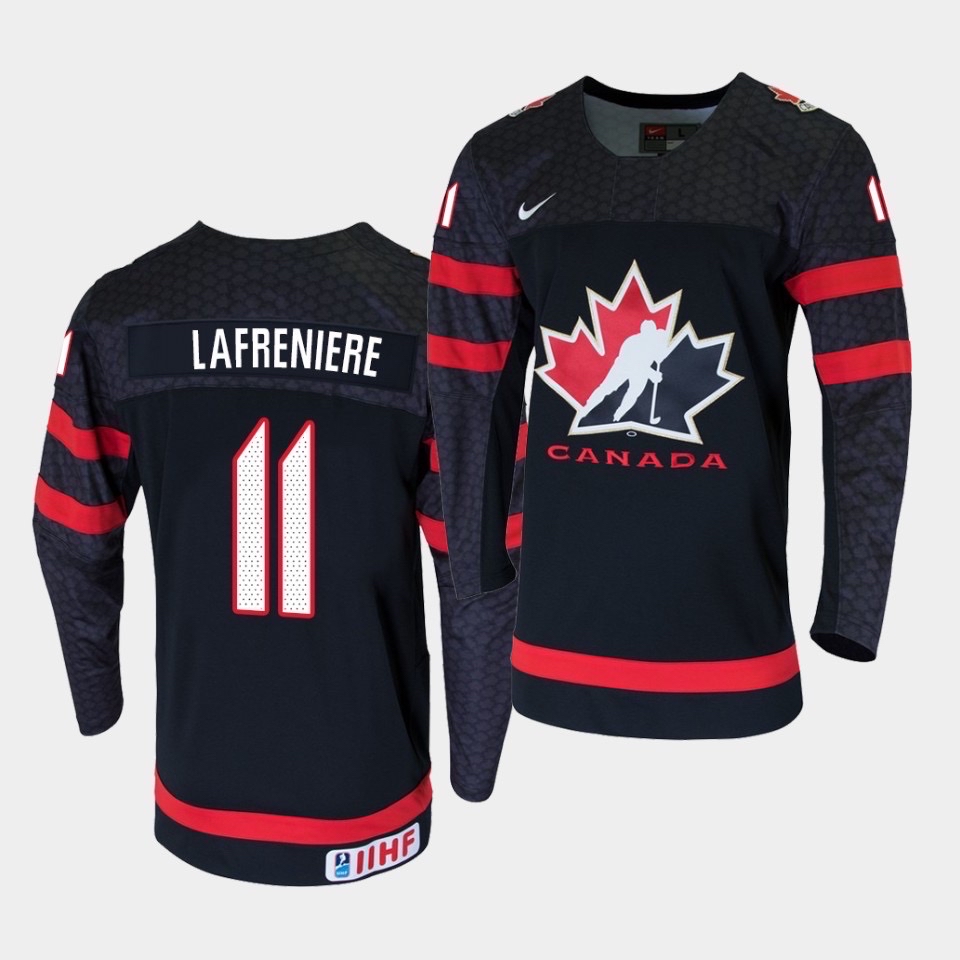 men custom 11 lafreniere black nhl jerseys